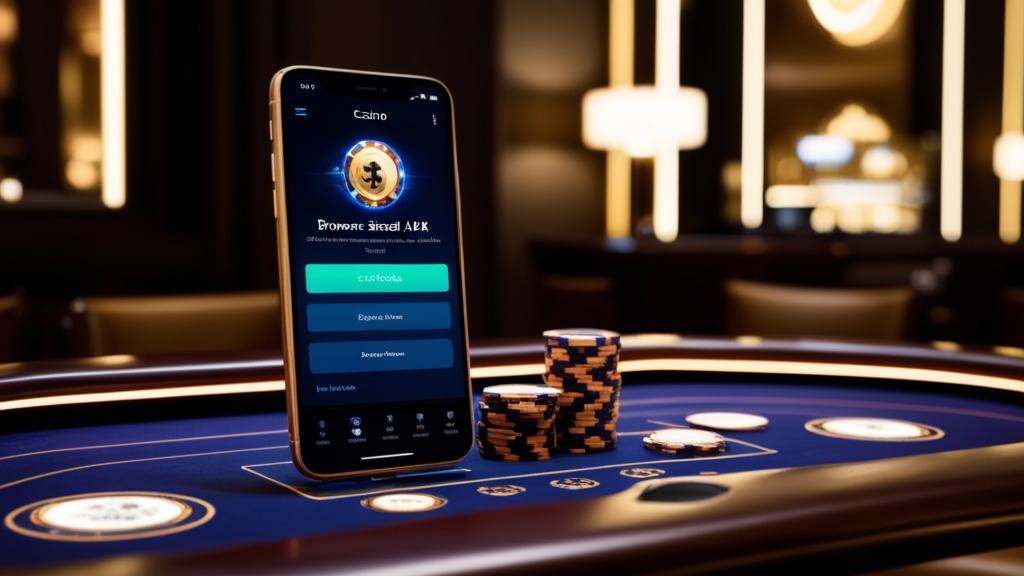 iPhone mit Browser-Zugriff statt APK in einer Casino-Atmosphäre